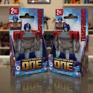 Set of 2 2024 Transformers One Energon Matrix Optimus Prime Action Figures